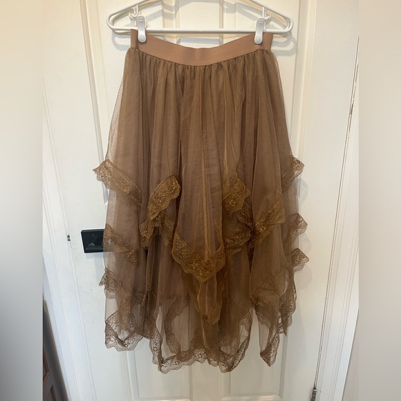 ROMWE Dresses & Skirts - Elegant Brown Layered Women's Skirt Tulle